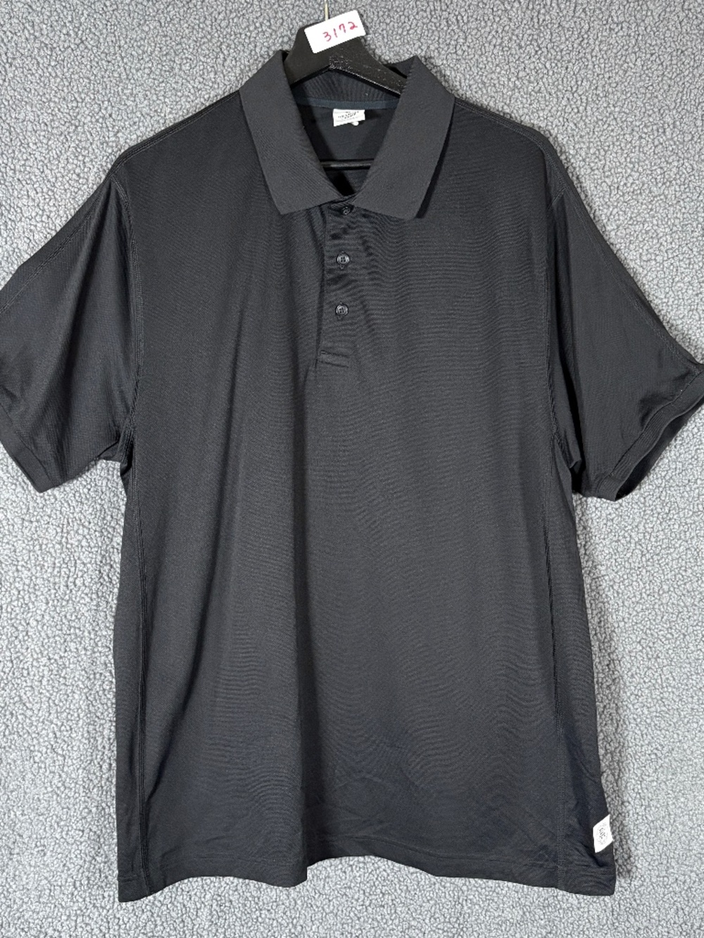 Reigning Champ Tech Pique Playoff Standard Polo Shirt - Men's Size XL - Black